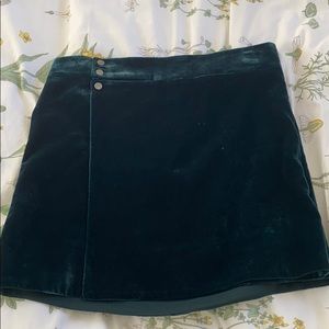 BCBG Dark Green Velvet Skirt